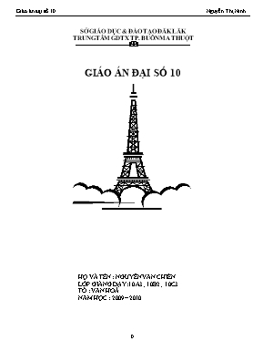 Giáo án Đại số 10 - Nguyễn Thị Ninh